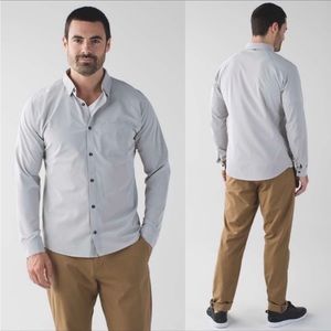 Lululemon athletica Men’s Voyage Long Sleeve Casual Button Down Shirt Sz XL